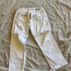 Miss Me White Ankle Jeans
